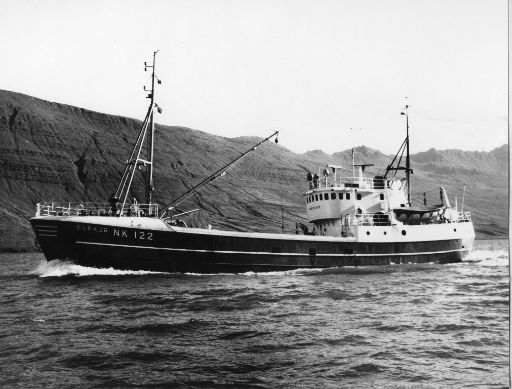 Börkur NK kom nýr til Neskaupstaðar í nóvembermánuði árið 1966. Ljósm. Guðmundur Sveinsson